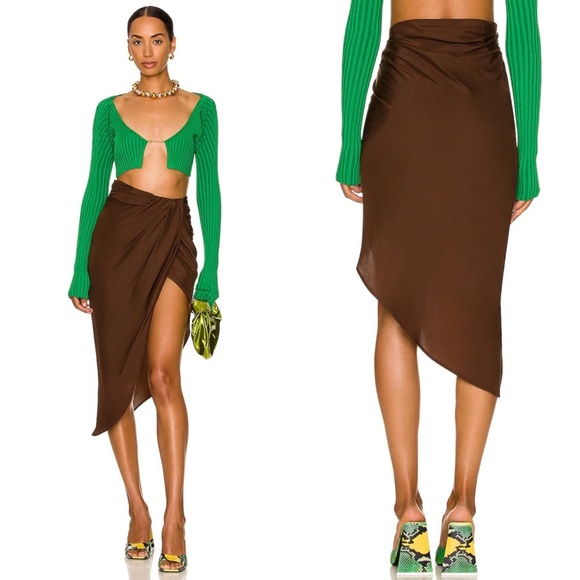 GAUGE81 Paita 100% silk brown Skirt size small NEW! New with tags!